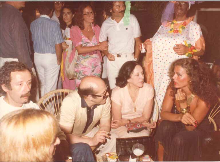 Agustín González, María Luisa Ponte y Bibiana Fernández en la discoteca Ku