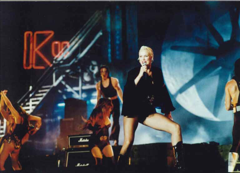 Brigitte Nielsen en la discoteca KU en 1991