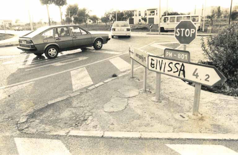 Carretera hacia el aeropuerto de Ibiza