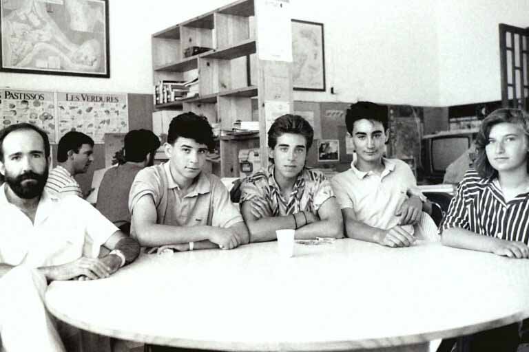Garau y alumnos