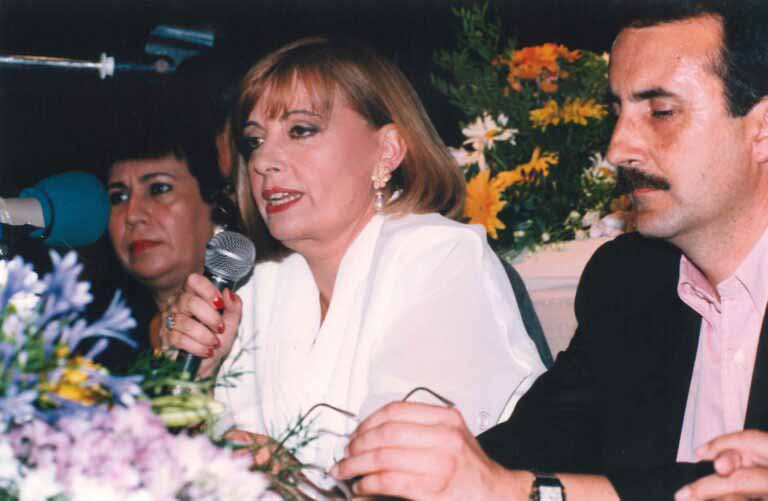 María Teresa Campos, en un evento de la Moda Adlib en 1994