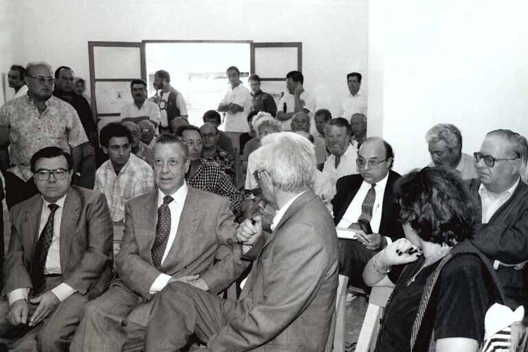 Una de las primeras reuniones sobre el deslinde marítimo terrestre de Formentera con el jefe de la Demarcación de Costas 1996